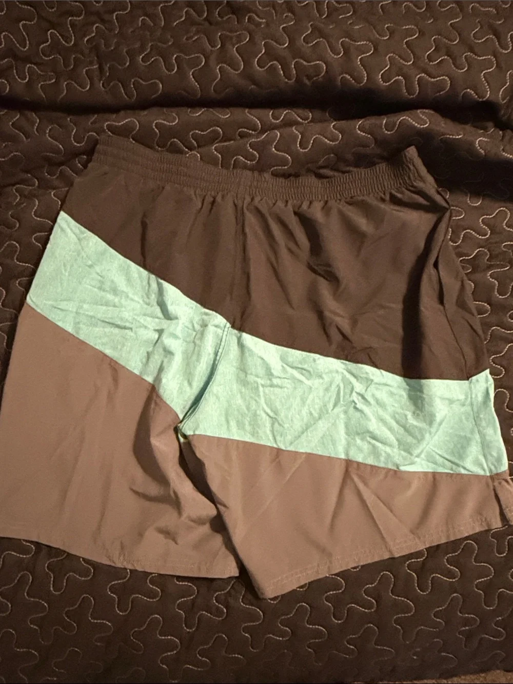 Nike black, teal and gray Colorblock Athletic Shorts